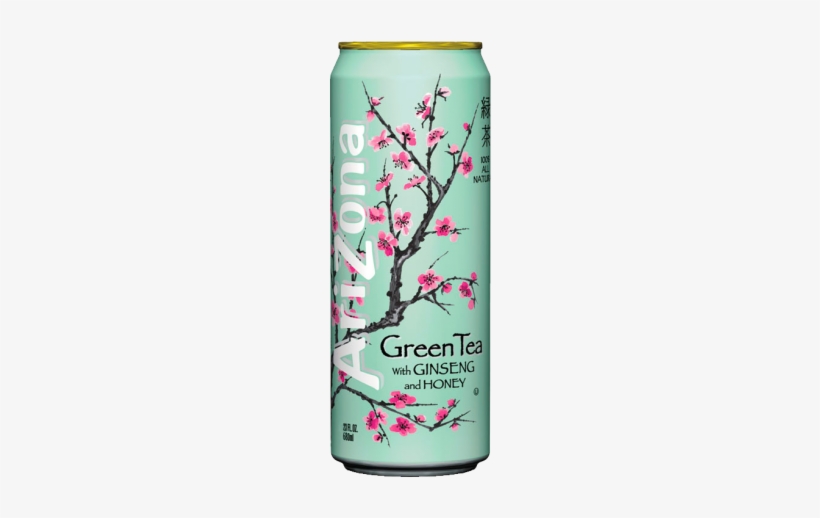 Clip Art Freeuse Green Tea With Ginseng And Honey The - Arizona Green Tea Can, transparent png #454734