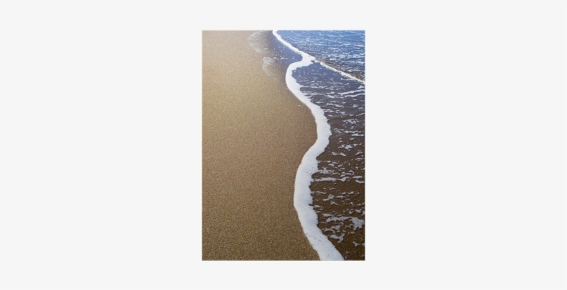 Soft Wave Of Blue Ocean On Sandy Beach - Beach, transparent png #454840