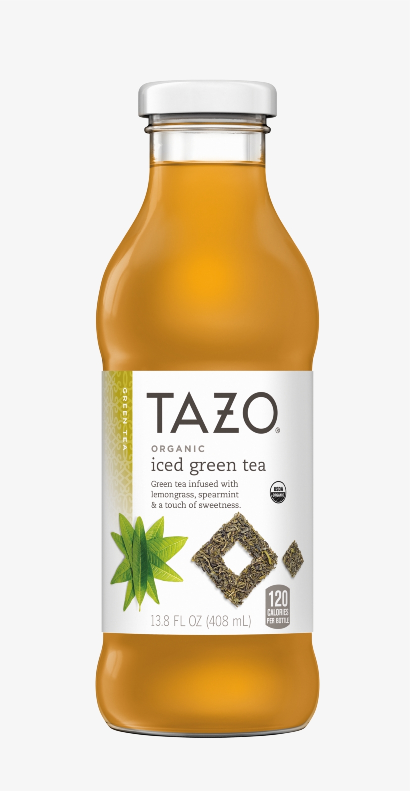 Organic Iced Green Tea Bottle Tazo Tea Png Zen Iced - Tazo Organic Iced Green Tea - 13.8 Fl Oz Bottle, transparent png #454948