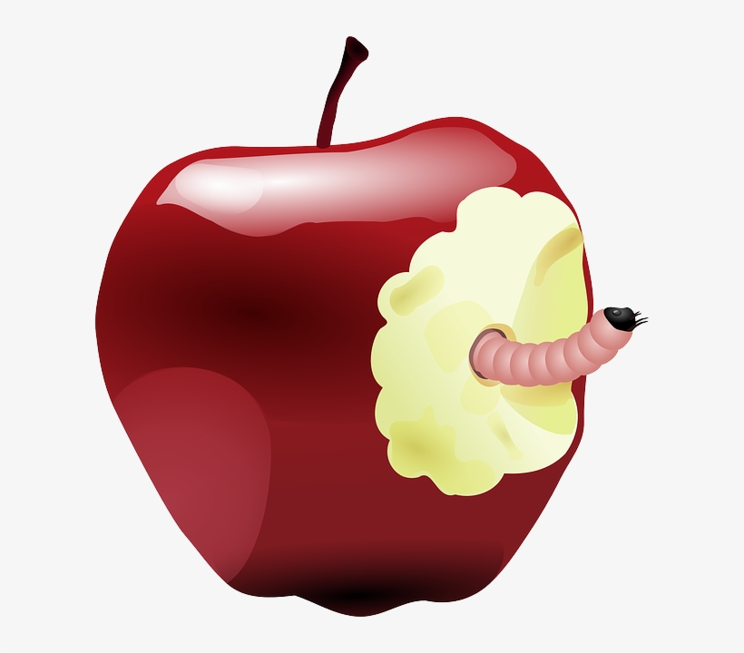 Apple Fruit Clipart Teacher Quote - Bitten Apple, transparent png #455039