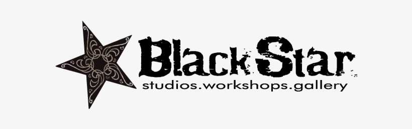Studios - Art - Workshops - Black Star Text Png, transparent png #455132