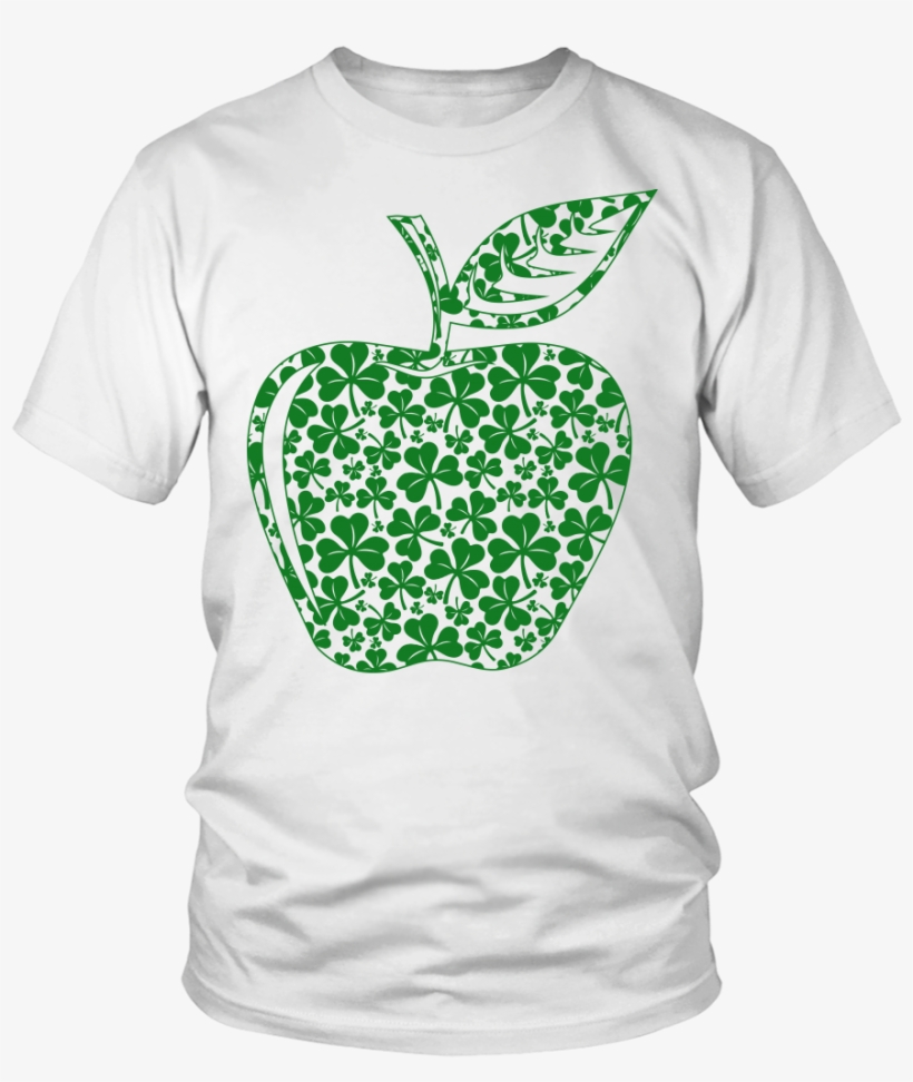 Teacher - Apple Clovers - Saint Patrick's Day Tshirt, transparent png #455470