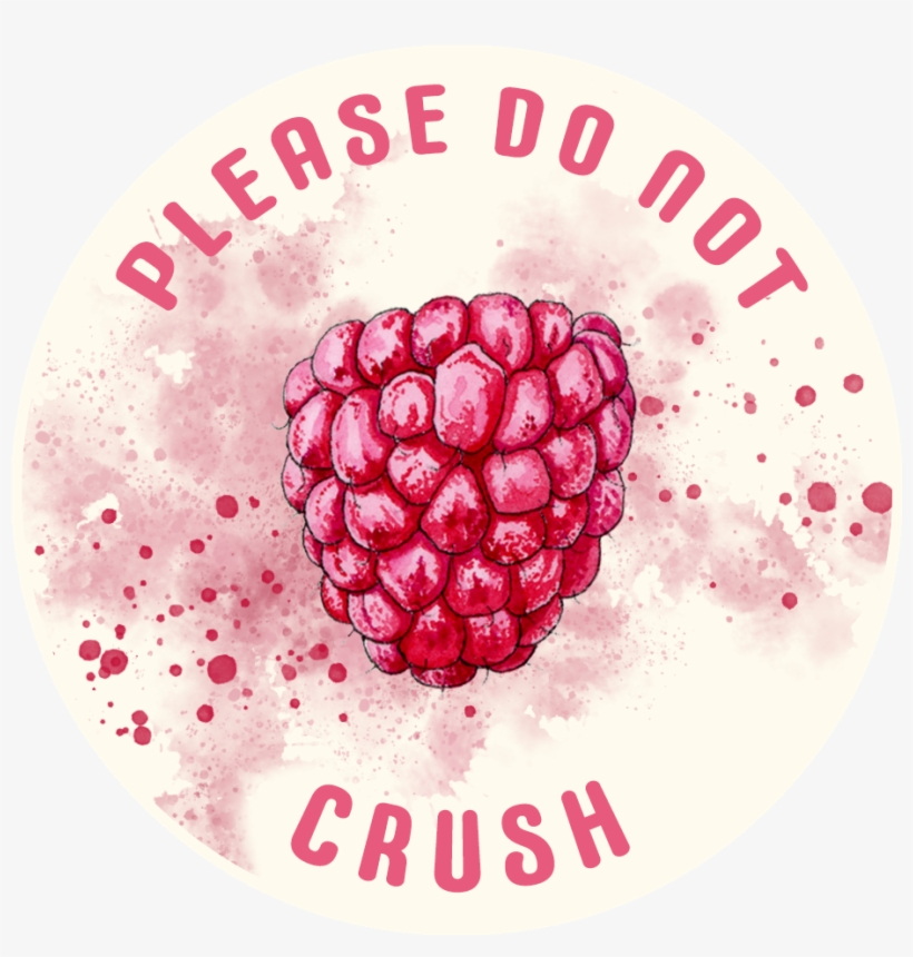 Cream Colored Round Label, With A Watercolor Raspberry - Boysenberry, transparent png #456072