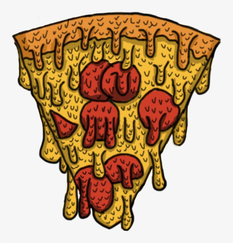 Pizza Grime Colored Red Yellow Ew Art Dripping Slime - Pizza Grime Png, transparent png #456503