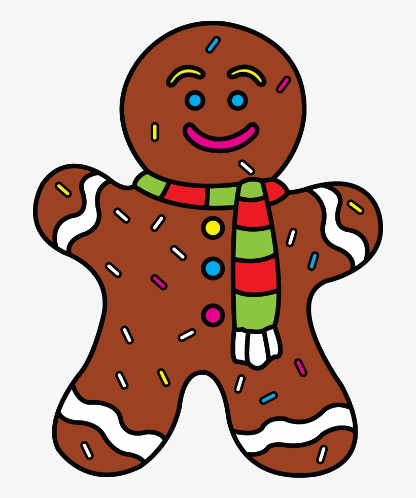 How To Draw Gingerbread Man - Drawing Of Gingerbread Man, transparent png #456674