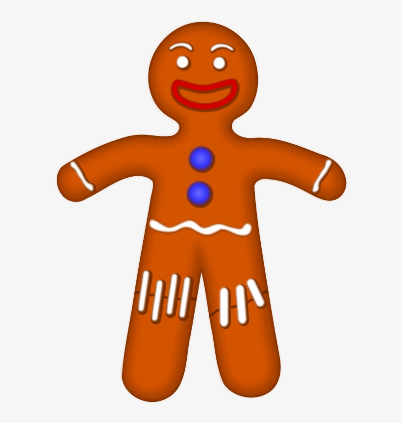 Storybook Gingerbread Man Clipart Svg Royalty Free - Gingerbread Man Clipart No Background, transparent png #456816