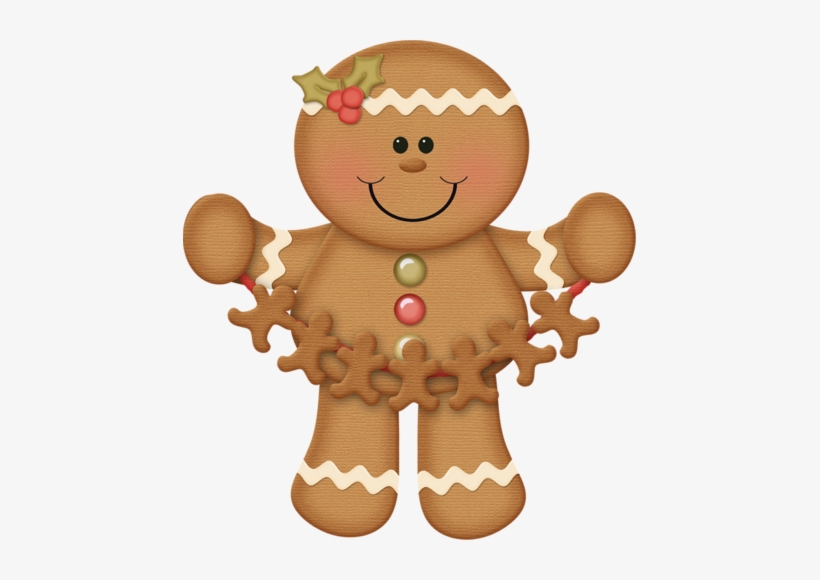 Ginger With Mini Gingerbread Man Garland - Dibujo Galleta De Navidad, transparent png #456903