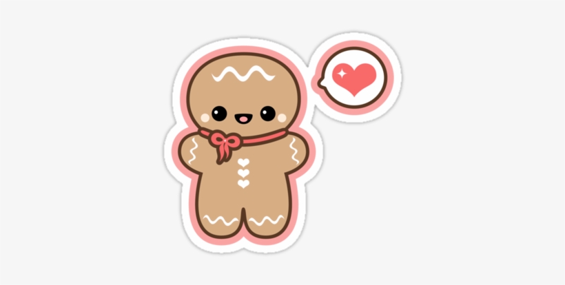 Cute Gingerbread Man By - Cute Gingerbread Man Drawing, transparent png #457217