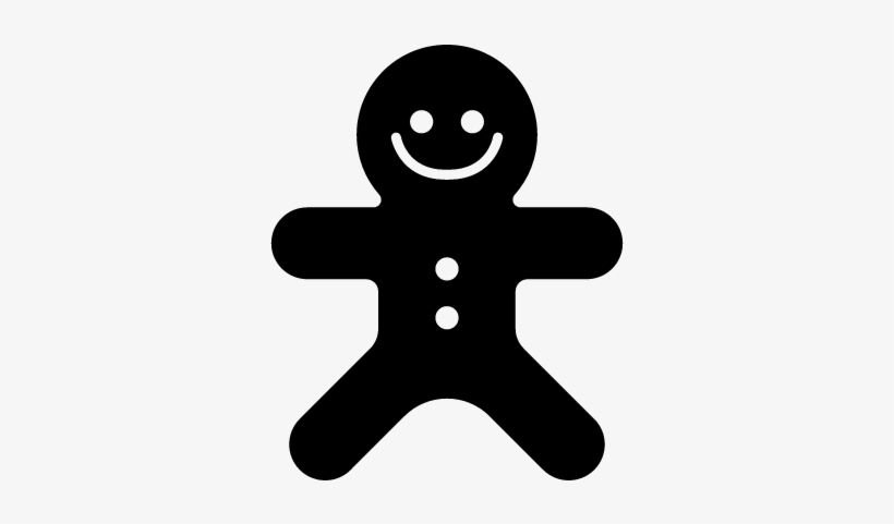 Christmas Gingerbread Man Vector - Christmas Gingerbread Man Silhouette, transparent png #457758