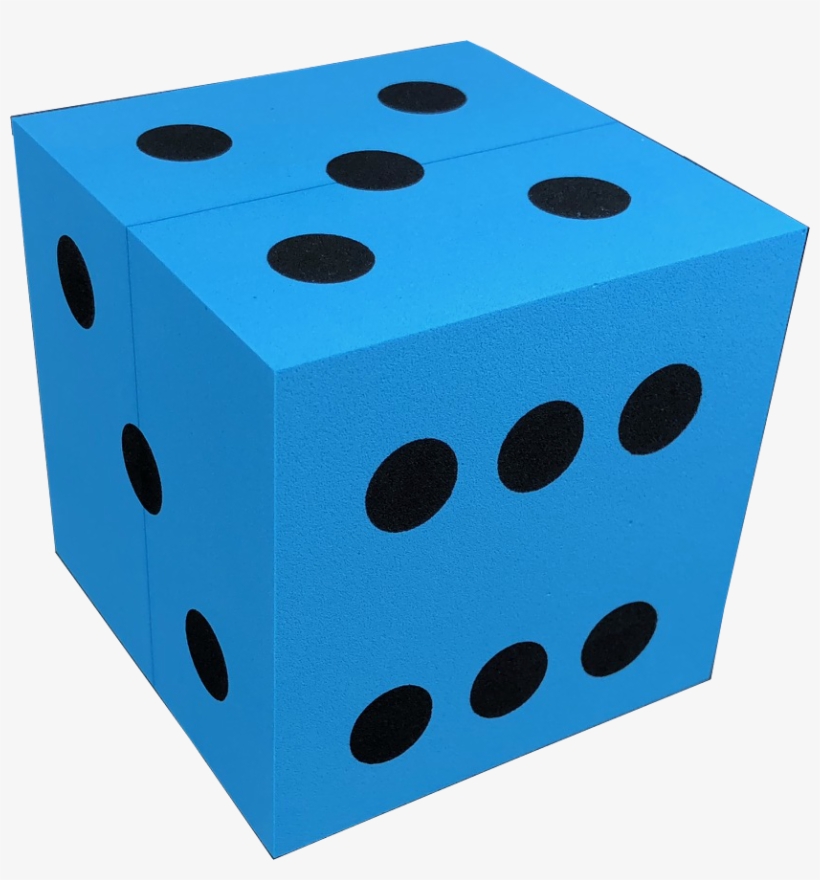 Koplow Blue D6 100mm Foam Die - Dice, transparent png #457881