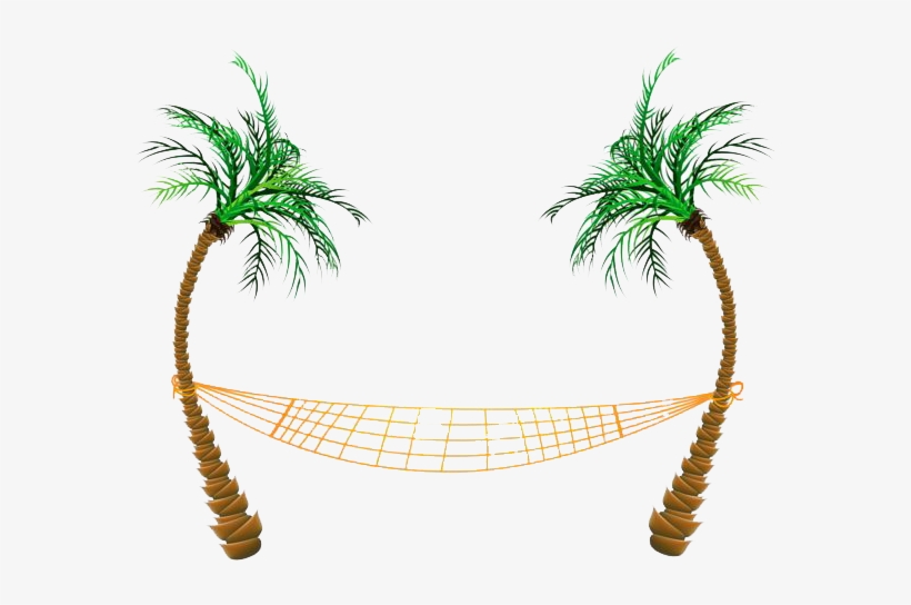 Beach Png Clipart - Palm Tree Hammock Clip Art, transparent png #458059