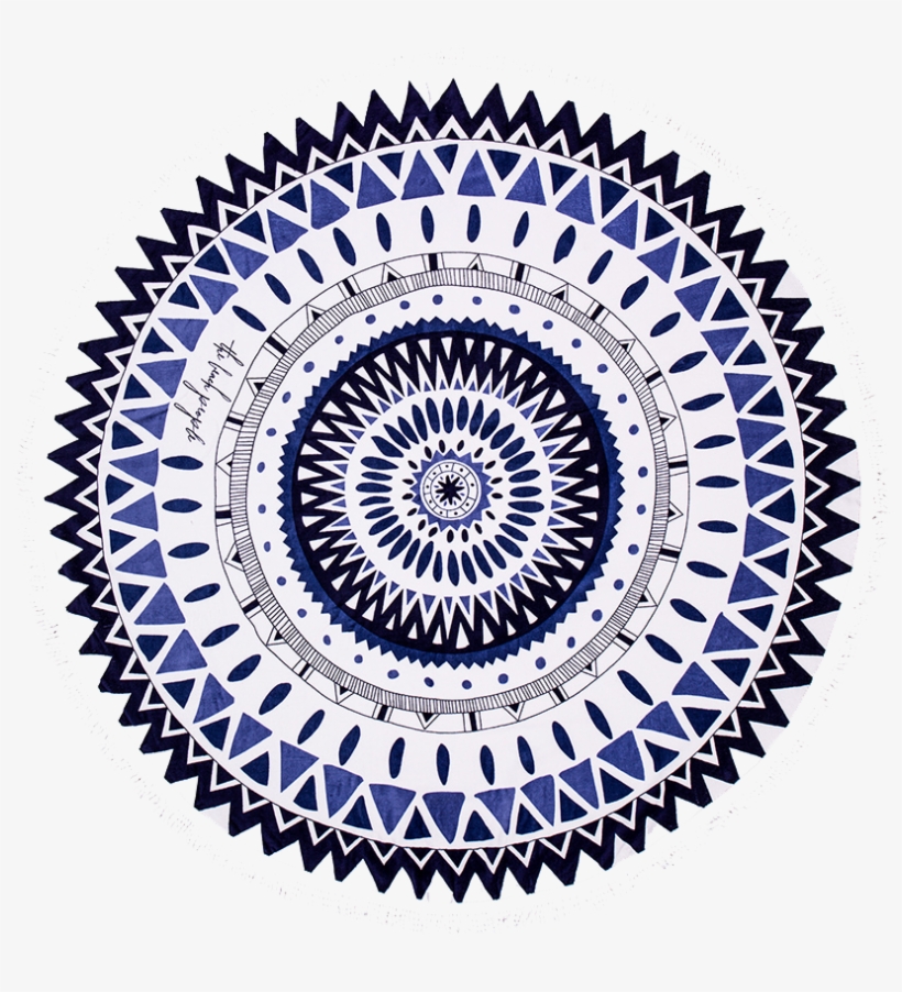 The Beach People - Beach People 'majorelle' Round Beach Towel - Blue, transparent png #458102