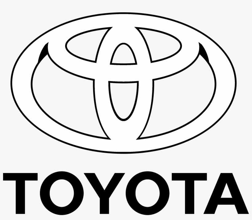 Toyota Logo Black And White - Toyota Logo White Png, transparent png #459724