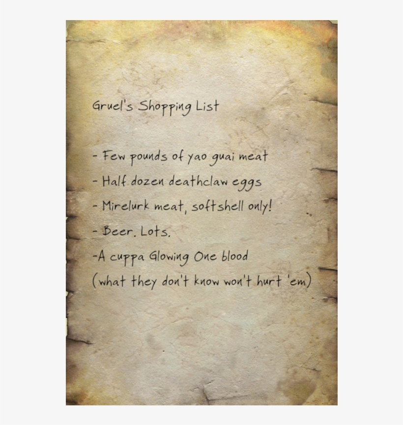 Gruel's List - Handwriting, transparent png #4500303