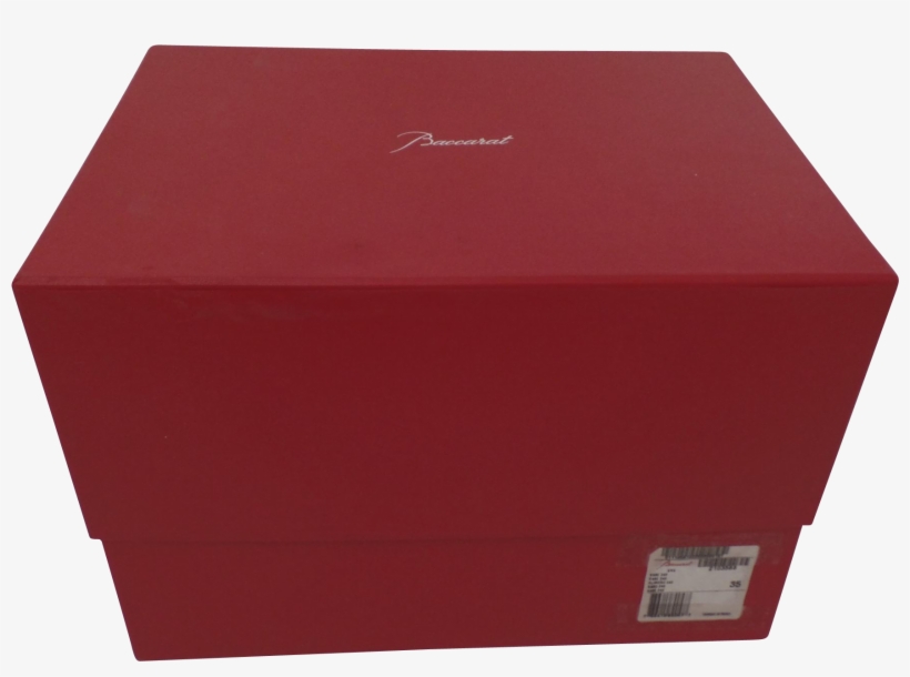 Vintage Large Red Baccarat Vase Empty Box Fitted Sold - Box, transparent png #4501261