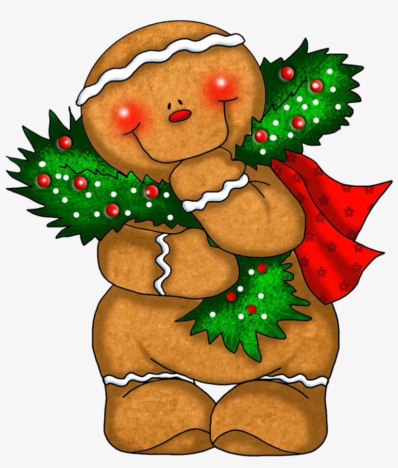 Free - Free Christmas Clipart Gingerbread Man, transparent png #4501692