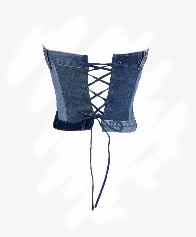 The Denim Corset - Corset, transparent png #4501866