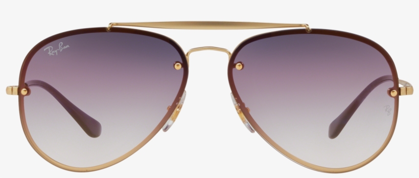 Sunglasses Ray Ban Aviator Blaze Gold Matte Rb3584n - Sunglasses, transparent png #4502582