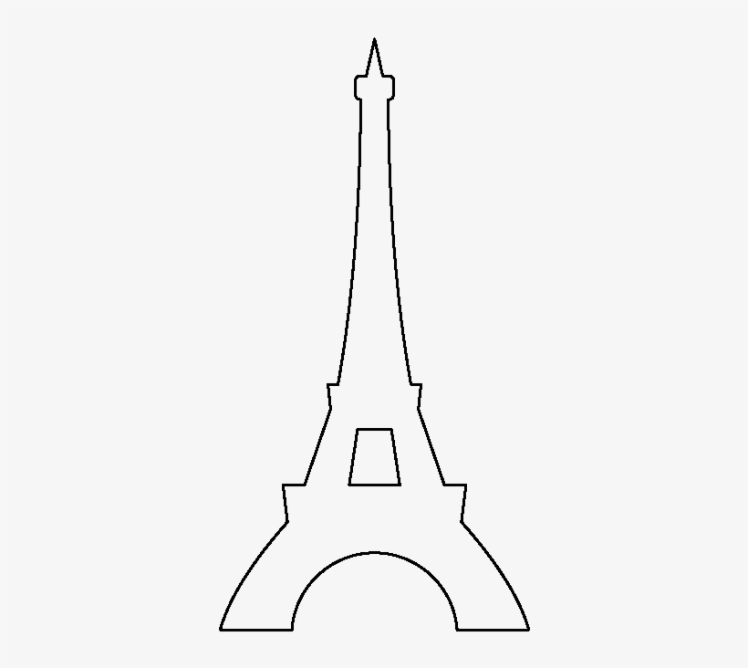 Jpg Eiffel Tower Pattern Use - Eiffel Tower Outline Drawing, transparent png #4503763