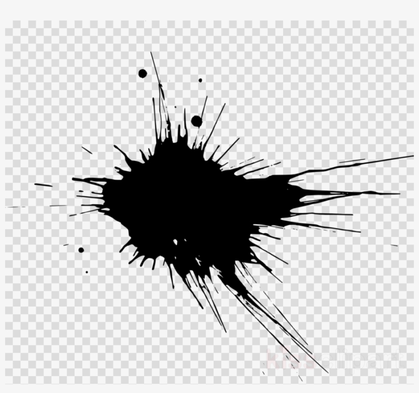 Download Ink Splatter Logo Clipart Black And White - Splatter Paint Black And White, transparent png #4503816
