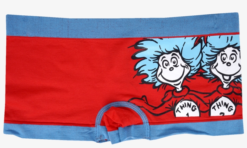 Dr. Seuss Thing One And Thing Two Seamless Boyshort, transparent png #4504049
