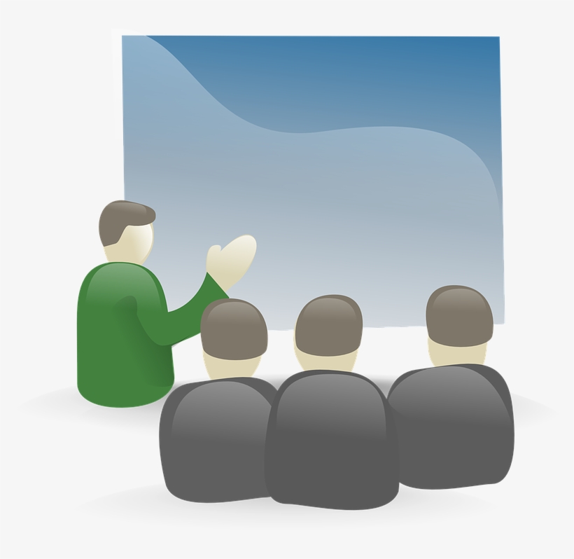 Presentation, People, Meeting, Group, Green, Man, Male - Powerpoint Clip Art, transparent png #4504052