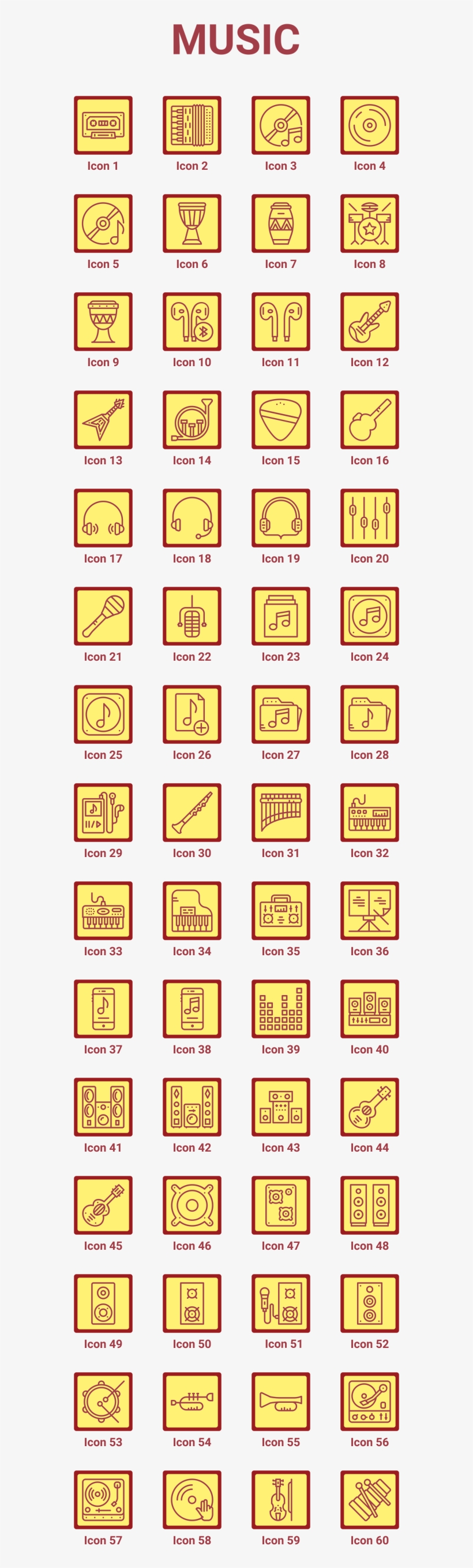 Music Icons And Elements After Effects Templates - Mosaic, transparent png #4504194