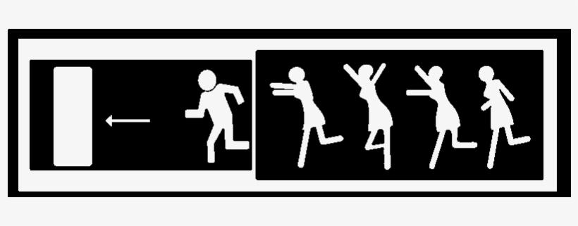 Sticker Homme Poursuivi Par Des Femmes Ambiance Sticker - Silhouette, transparent png #4504691
