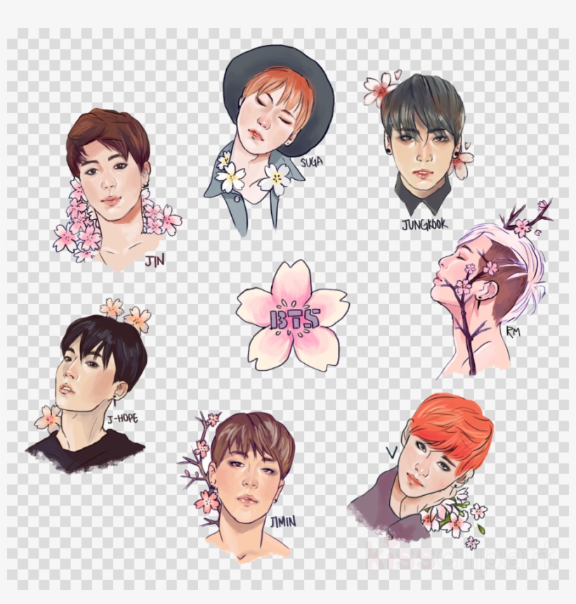 Bts Drawing Clipart Bts Drawing Fan Art - Galaxy Pastel Background Gif, transparent png #4505262