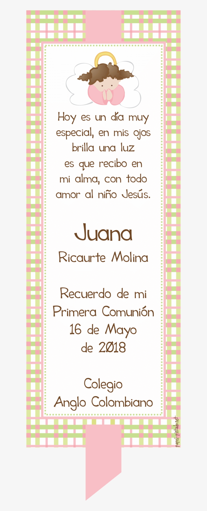 Registro Primera Comunión Niña - Child, transparent png #4505786