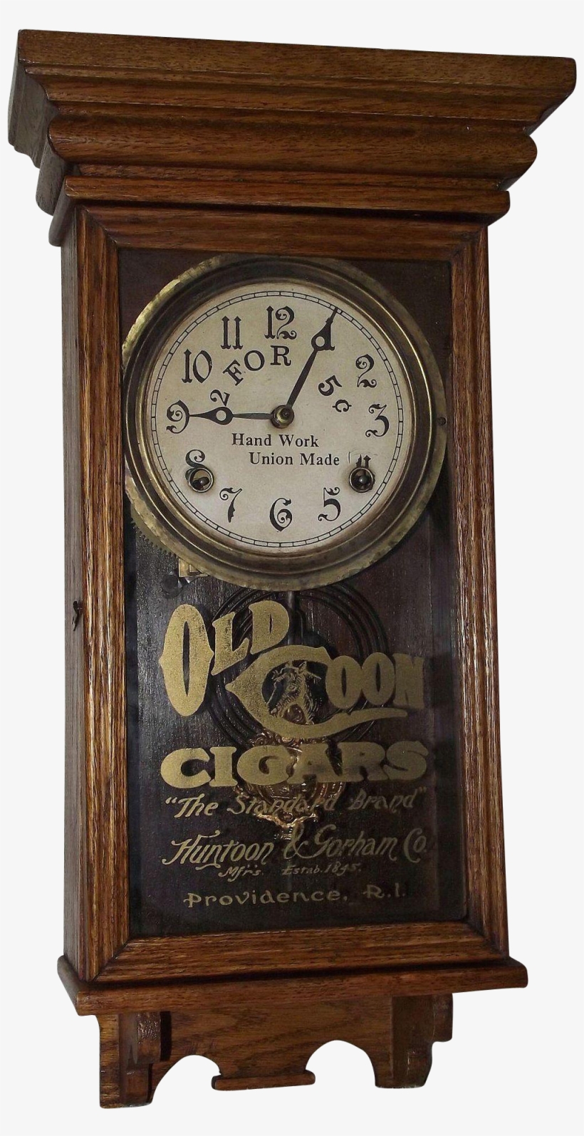 "old Coon Tobacco * Salesman Sample" Advertising Clock - Advertising, transparent png #4505791