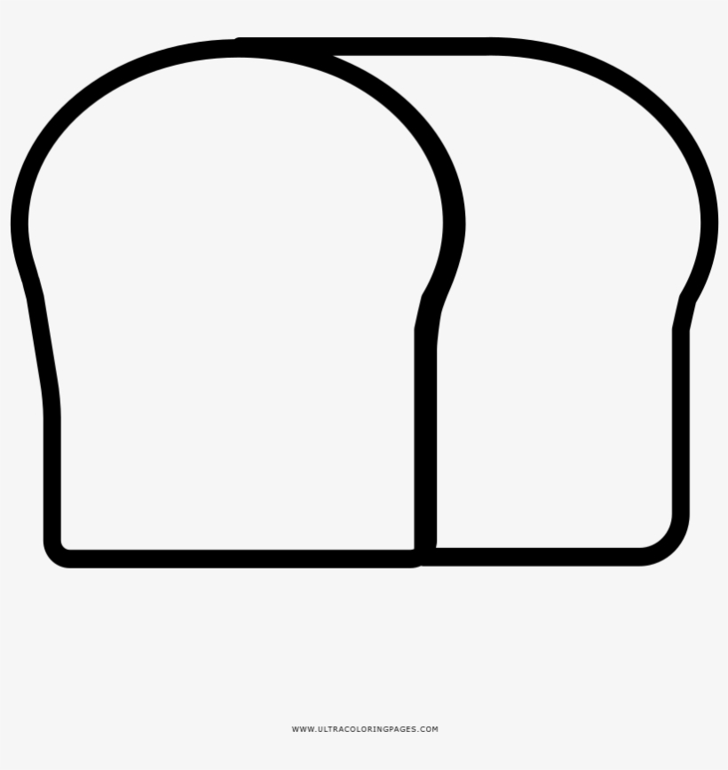Bread Loaf Coloring Page - Line Art, transparent png #4505851
