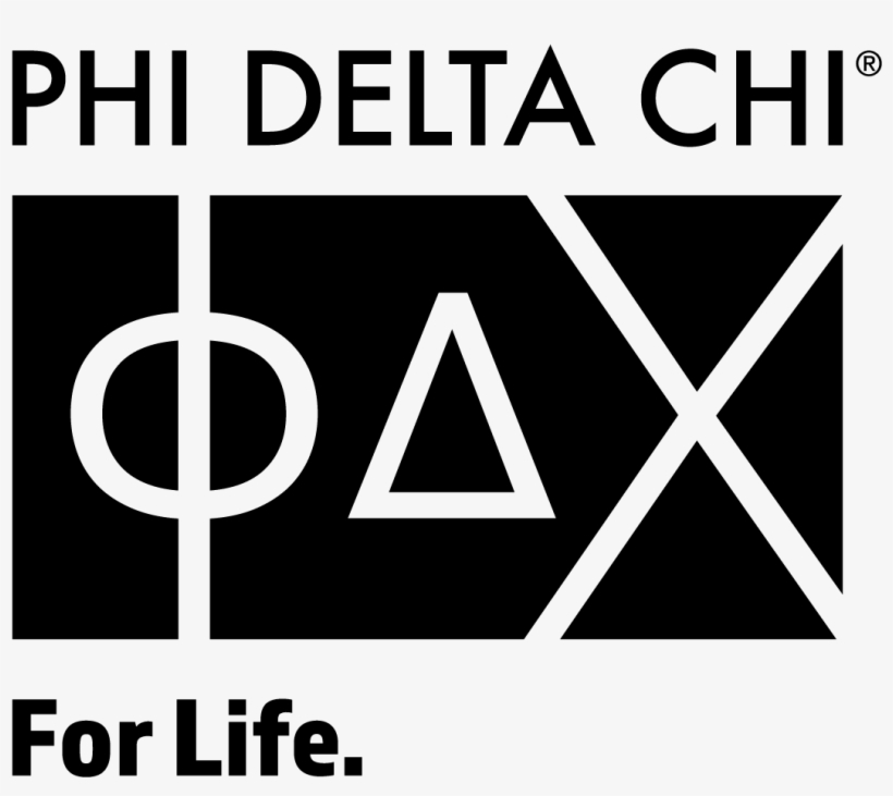 Phideltachi Logo Bw Tagline Left Png - Phi Delta Chi Logo, transparent png #4506681