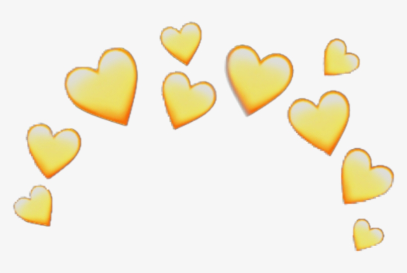 Yellow Heart Crown Heartcrown Emoji Iphone Random Stick Yellow