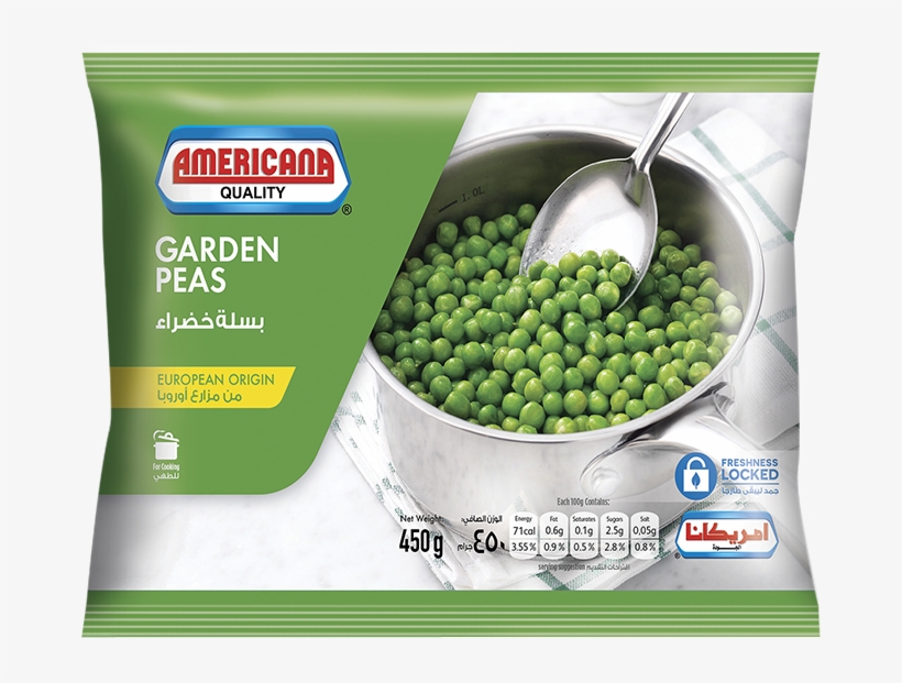 510102n Americana Garden Peas 450g New Pack 2017 3d - Americana Group, transparent png #4507594