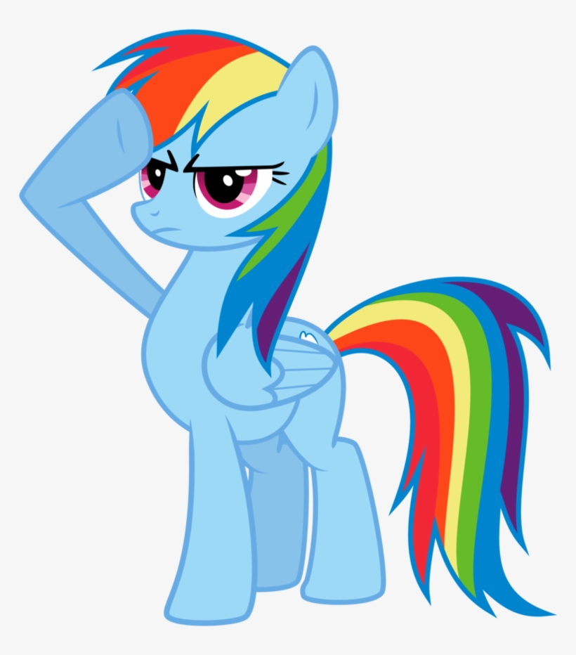 Fanmade Rainbow Dash Saluting By Lixr - Rainbow Dash Salute Vector, transparent png #4508349