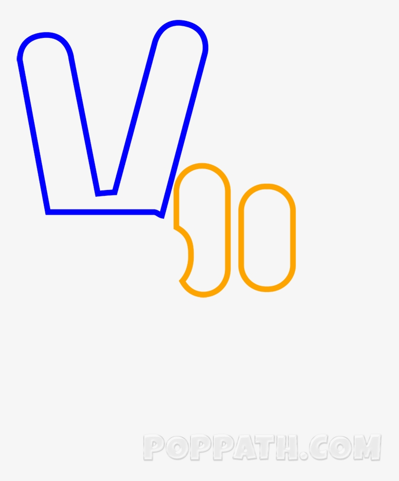 Step We Will Then Draw Straight Vertical Ovals Of Decreasing - V Sign, transparent png #4508354