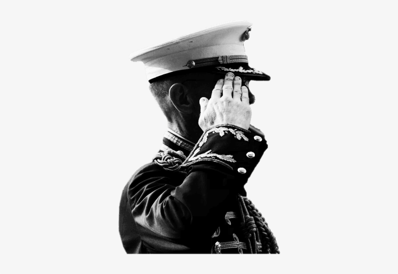 Patriotic Marine Corps American Flag Design - Monochrome, transparent png #4508512