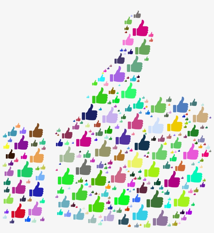 This Free Icons Png Design Of Colorful Thumbs Up Fractal, transparent png #4509094