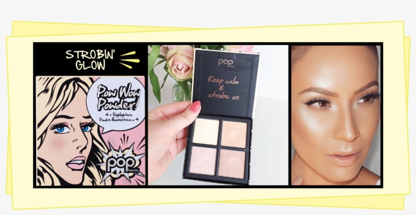 Strobing Palette From Pop Beauty - Pop Beauty Pow Wow Powder, Strobin' Glow, 0.12 Oz, transparent png #4511152