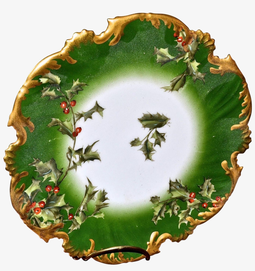 5" Holly Berry Plate - Ceramic, transparent png #4511552