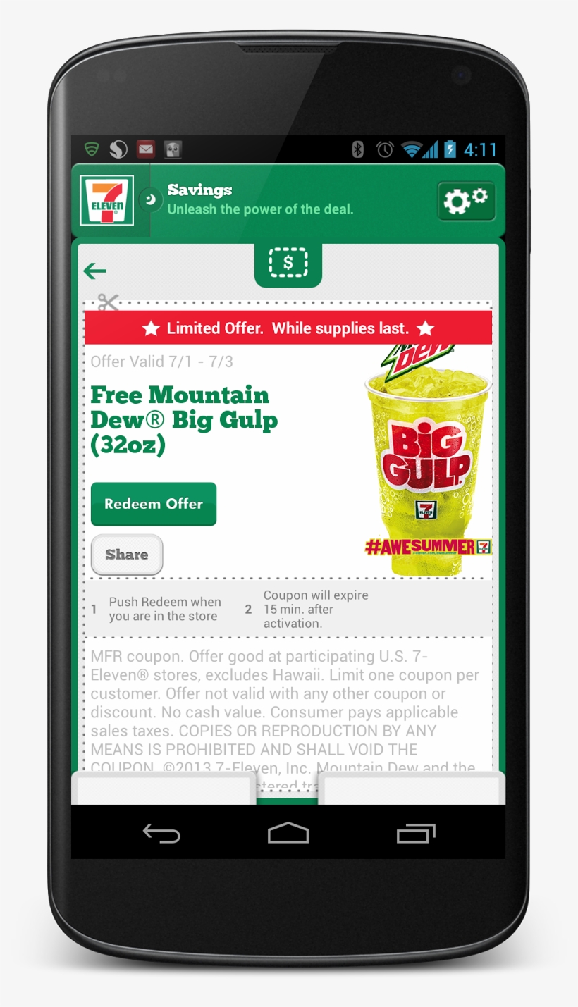 Hurry For Your Free Mountain Dew Big Gulp While Supplies - Design, transparent png #4512616