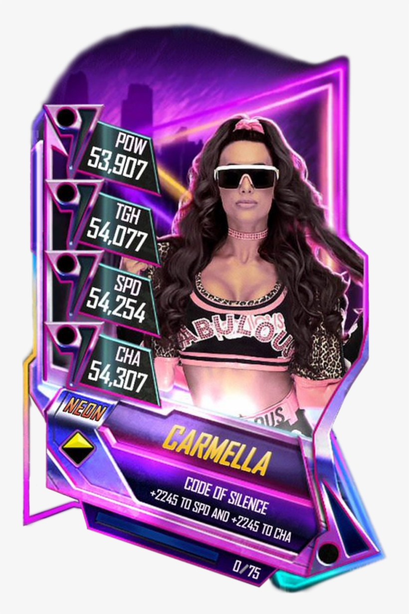 Carmella S5 23 Neon - Neon Card Wwe Supercard, transparent png #4514315