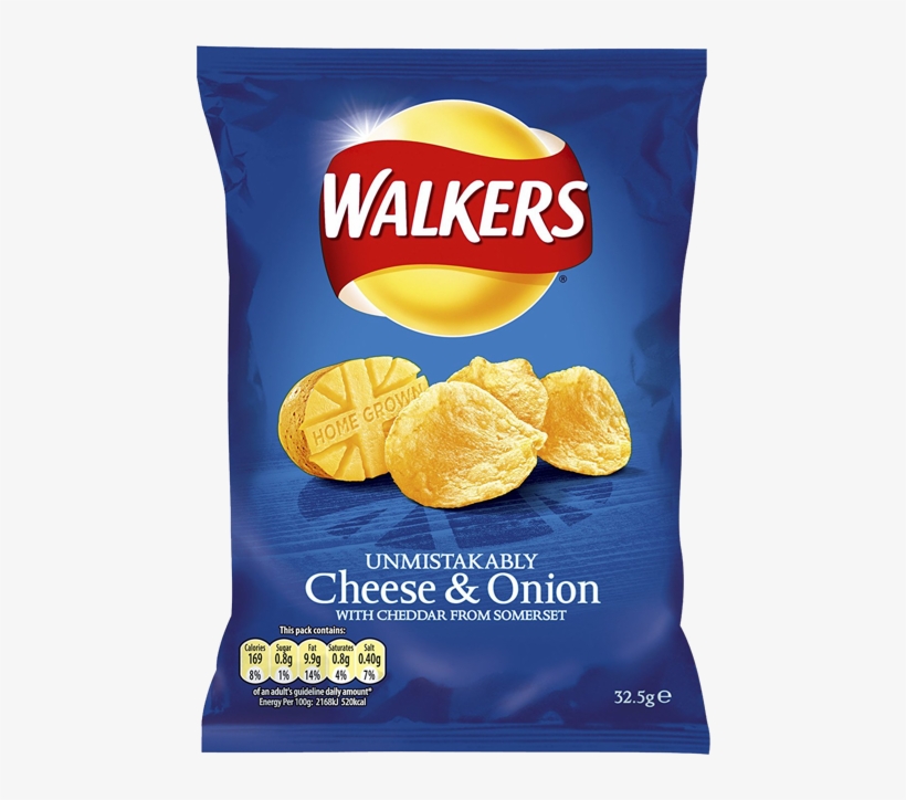 Walkers Crisps - Cheese And Onion Walkers, transparent png #4514991