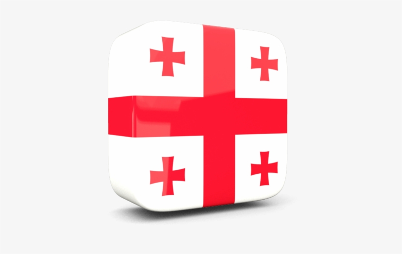 Glossy Square Icon 3d - Flag Georgia Png, transparent png #4515275