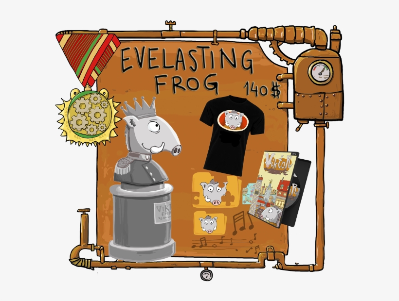 A Stuffed Toy Viktor Or A Hand Painted 3d Statuette - Cartoon, transparent png #4515277