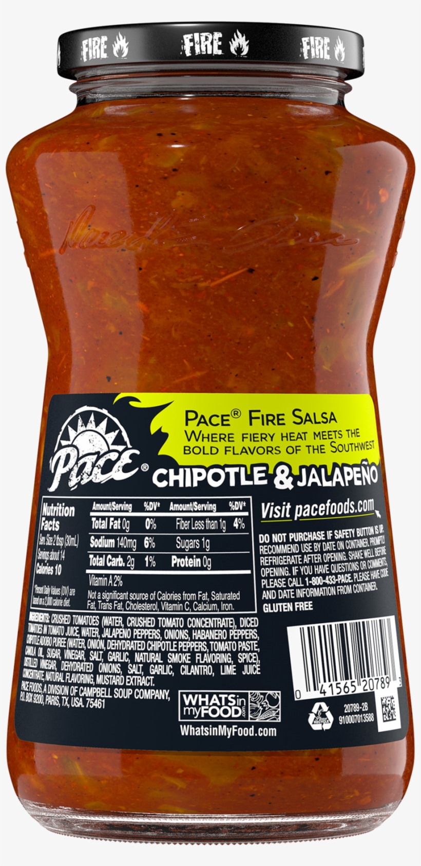 Pace Fire Mango & Habanero Salsa - 16 Oz Bottle, transparent png #4515990