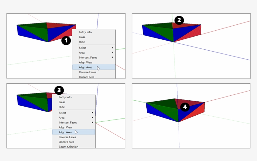 Because Of This Behavior, The Align Axes Command Is - Change Axis In Sketchup, transparent png #4517261
