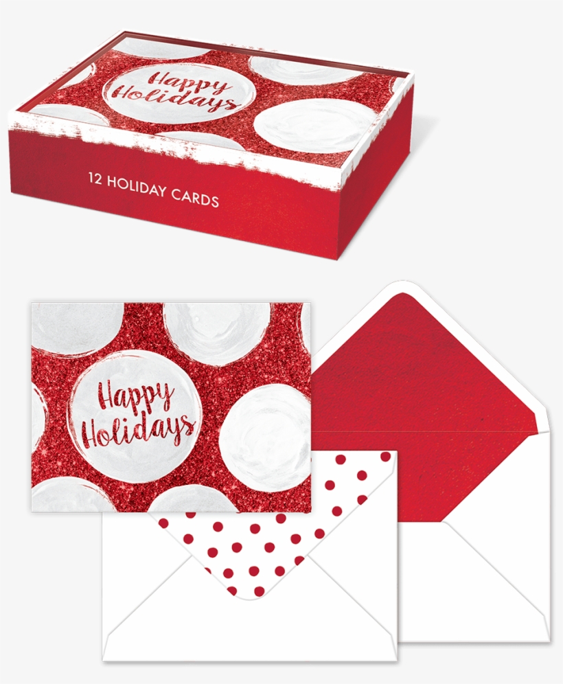 Red Bold Dot Holiday Boxed Cards - 'happy Greeting Cards By Lady Jayne Ltd. - 'happy Holidays', transparent png #4517316