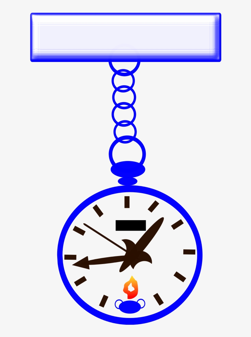Nurses Fob Watch - Vector Art Clock Face, transparent png #4517457